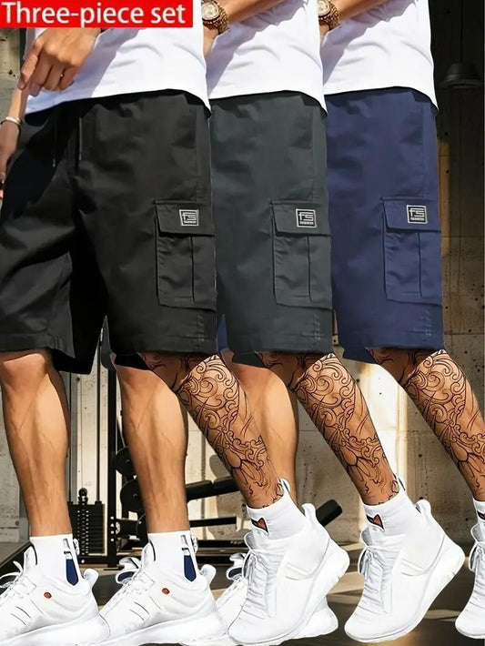 Stylish Cotton Cargo Shorts Pack of 3
